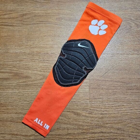 Nike Clemson Tigers PE Pre Hyperstrong Football Sleeve Elbow Protector Orange M - Picture 7 of 11